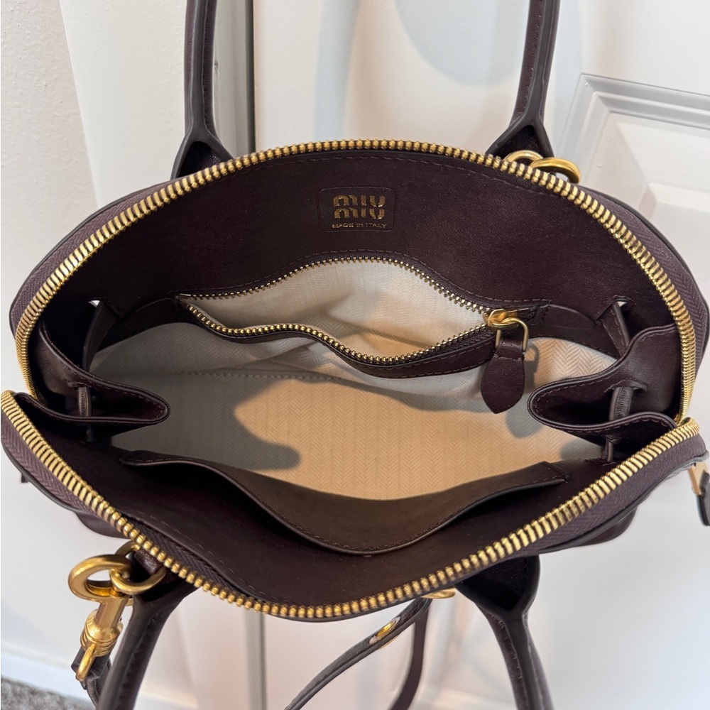 Miu Miu Brown Leather Handbag - Picture 8 of 11
